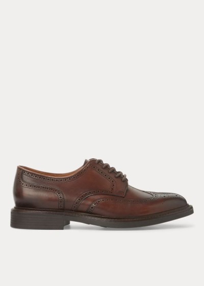 Tenis Polo Ralph Lauren Hombre Marrom - Asher Leather Wingtip - IEAHU3195